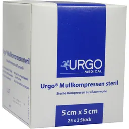 Urgo URGO MULLKOMPRESSEN 5x5 cm steril 25X2 St Kompressen – Produktbild 1 von 1