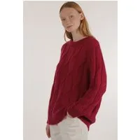 Les Racines Du Ciel Les Racines Du Ciel Mohair Zopfmuster-Pullover Modell: Iroise, Pink (rosa), – Produktbild 1 von 1
