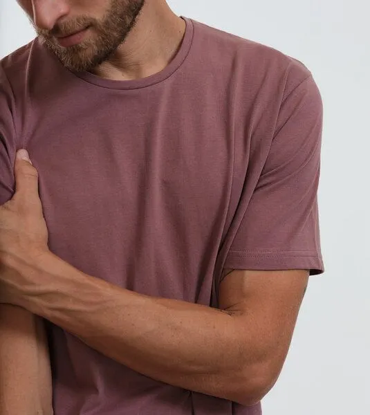 Gary Mash GARY MASH Herren Basic T-Shirt aus Biobaumwolle, Rosébraun, – Produktbild 3 von 4