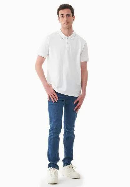 ORGANICATION ORGANICATION Poloshirt aus Bio-Baumwolle, Off white, – Produktbild 2 von 4