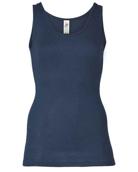 Engel Engel Natur Damen Top Trägershirt Schurwolle Seide, Marineblau, – Produktbild 1 von 4
