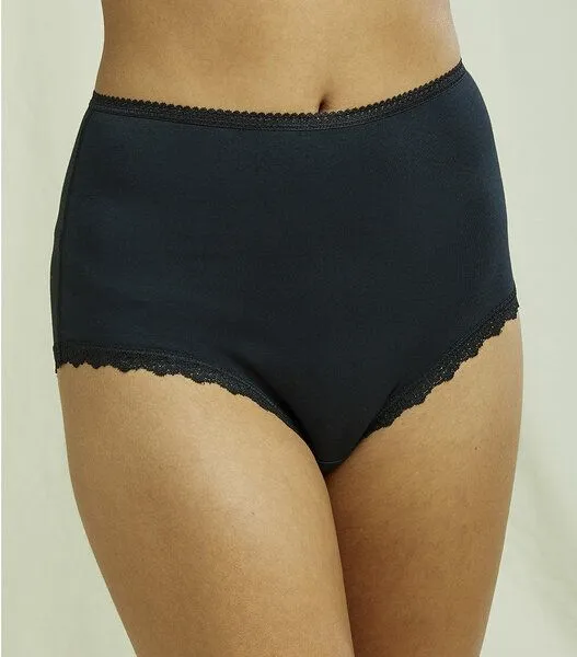 People Tree People Tree Hoher Slip - High Waist Briefs Panties, Schwarz (black), – Produktbild 1 von 4