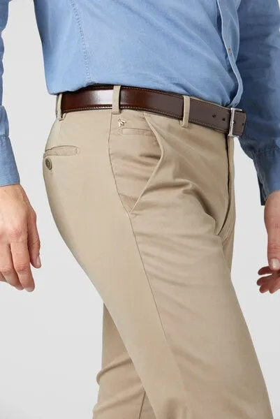 Meyer MEYER Pimacotton Super Stretch Satin Chino, Beige (beige), – Produktbild 4 von 4