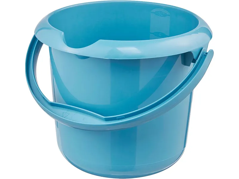 Keeeper Keeeper Eimer "Mika Eco Line" mit Ausguss, Skala und Griff, Ø 24 cm, 5 l, Blau, – Produktbild 1 von 1