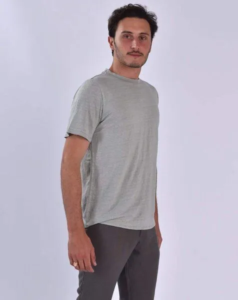 Aatise Aatise Zokka Herren T-Shirt aus 100% Leinen, Grau, – Produktbild 4 von 4
