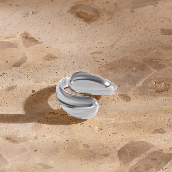 ELEKTROPULLI Größenvariabler Round Ring ca. Ø 18 - 20mm von Elektropulli, Silber, – Produktbild 2 von 6