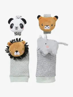 Vertbaudet Baby Rassel-Set aus Armband und Socken mit Tieren – Produktbild 1 von 1