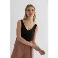 TWOTHIRDS TWOTHIRDS Damen vegan Top Toas Schwarz, Schwarz, – Produktbild 1 von 1