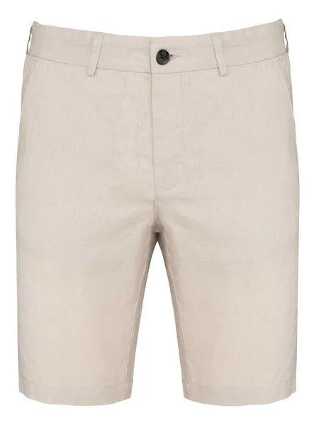 YTWOO YTWOO Herren Bermuda-Shorts aus 100% Leinen, Natural, – Produktbild 3 von 3