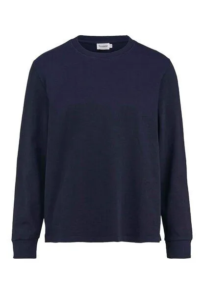 hessnatur hessnatur Jersey Longsleeve Relaxed aus reiner Bio-Baumwolle, Marine, – Produktbild 5 von 6