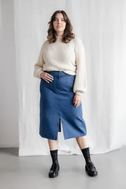 Jyoti - Fair Works Jyoti - Fair Works Damen vegan Rock Aleena Denim Blau – Produktbild 1 von 1