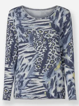 heine Langarmshirt bleu-gelb – Produktbild 1 von 1