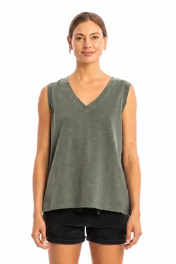 RAVENS VIEW IBIZA RAVENS VIEW IBIZA Damen vegan Top Marea Olivgrün – Produktbild 1 von 1