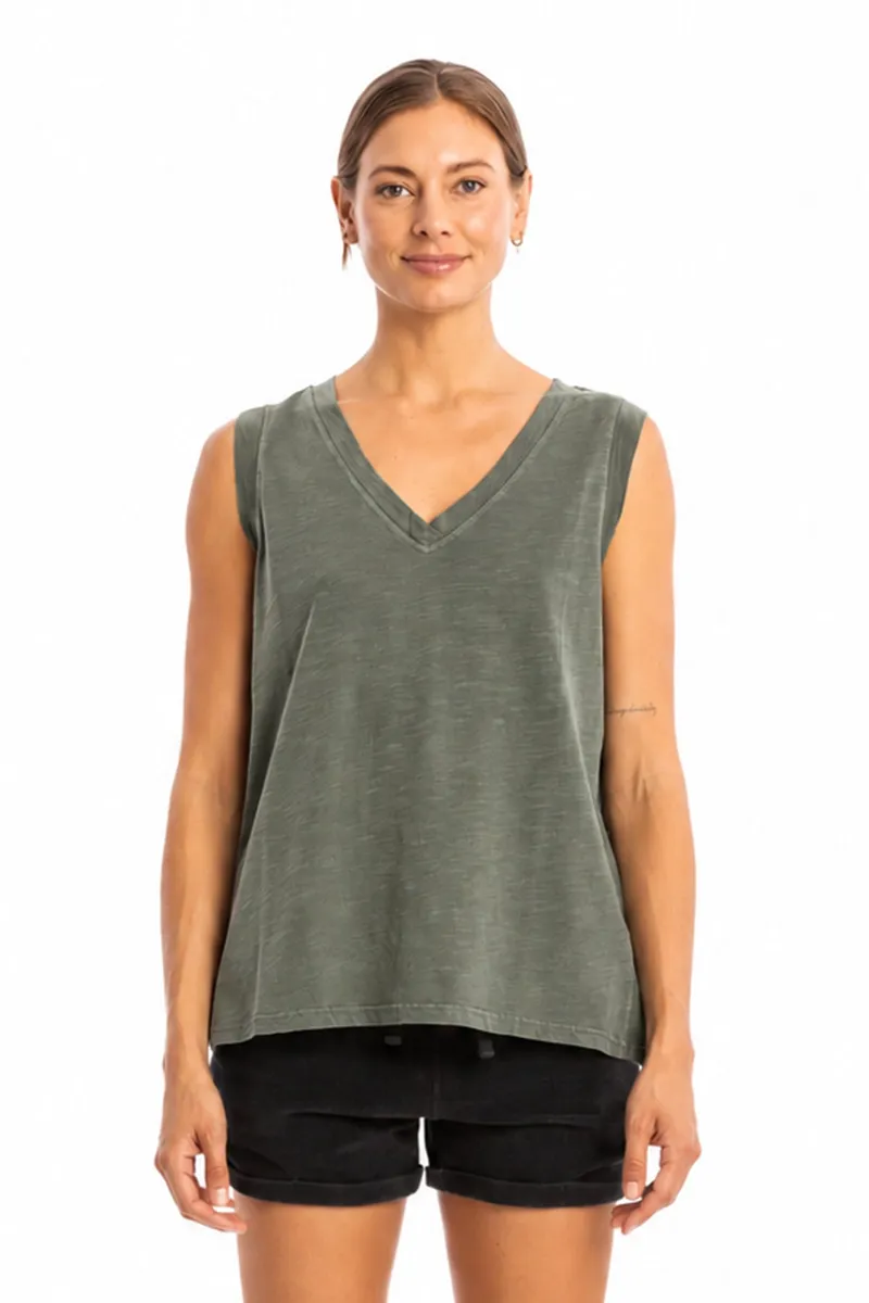 RAVENS VIEW IBIZA RAVENS VIEW IBIZA Damen vegan Top Marea Olivgrün, Olivgrün, – Produktbild 1 von 1