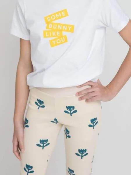 Babbily Babbily Flared Leggings Mädchen | weicher verstellbarer Bund | Bio-Baumwolle, Beige - tulpe, – Produktbild 3 von 4