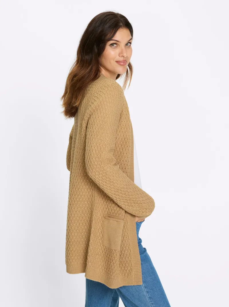 Witt Longstrickjacke, Camel, – Produktbild 2 von 2