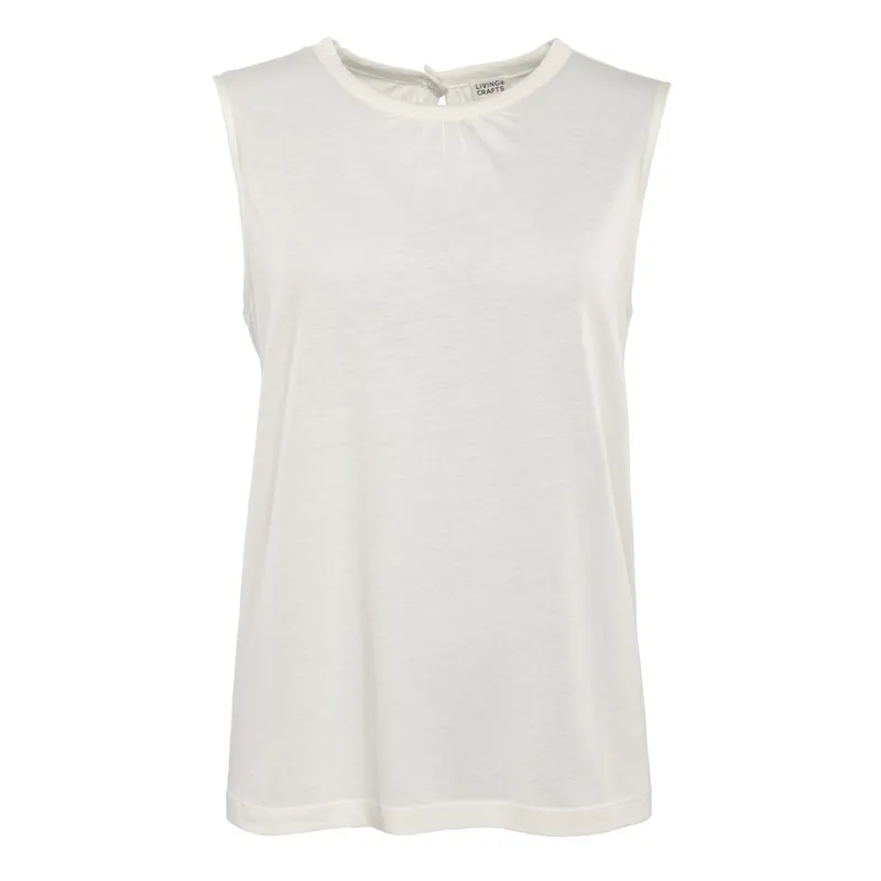 Living Crafts LIVING CRAFTS - Damen Top - Weiß (52% Bio-Baumwolle; 48% Viskose (Bambus)), Nachhaltige Mode, Bio Bekleidung, Weiß, – Produktbild 1 von 1