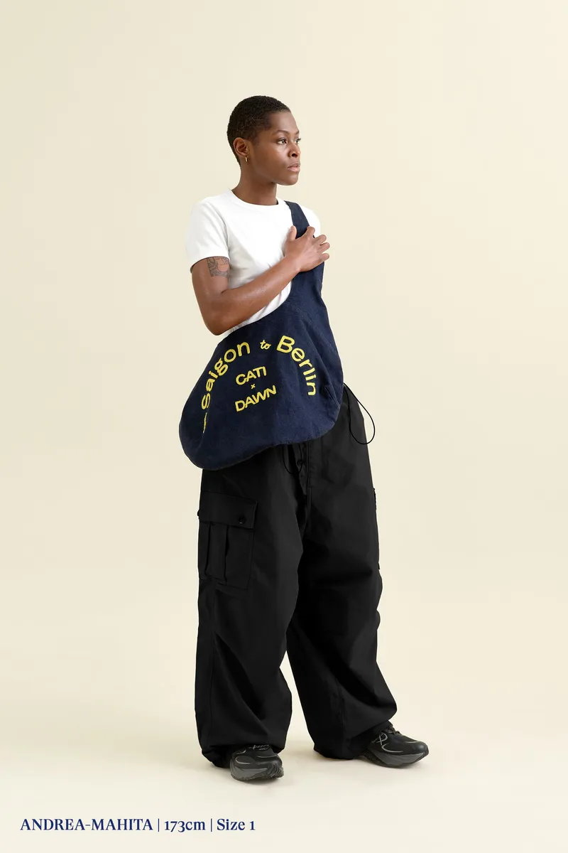DAWN Dawn Damen vegan Hose May May Baggy Cargo Schwarz, Schwarz, – Produktbild 1 von 2
