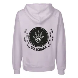HANDGEDRUCKT HANDGEDRUCKT "Trittsiegel WaschBär" Männer Zip Hoody Neutral – Produktbild 1 von 1