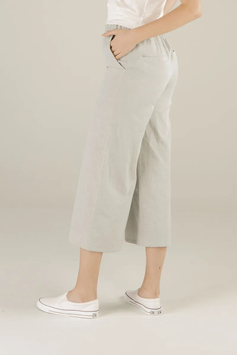 TAWAST TAWAST Damen vegan Culottes Forest Whispers, Hellgrau, – Produktbild 2 von 2