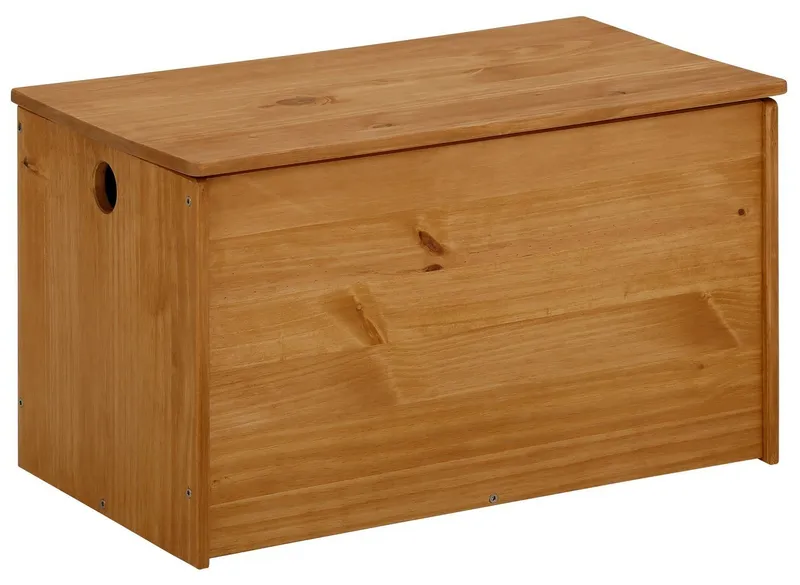 OTTO home Truhe Alpi (1 St), Kiefernholz, Deckel, verschiedene Farbvarianten, Höhe 40 cm, Beige, – Produktbild 3 von 5