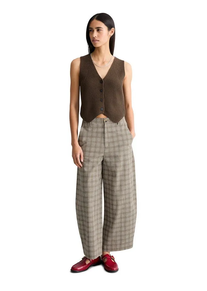 Marc O'Polo DENIM Chinohose aus Organic Cotton-Leinen-Mix, Braun, – Produktbild 5 von 5