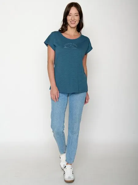 GreenBomb GREENBOMB Weekend Plans Cool - Lässiges T-Shirt aus Bio-Baumwolle / hochwertiger Print / GOTS / Fair & Vegan, Blau (wahres blau), – Produktbild 3 von 4