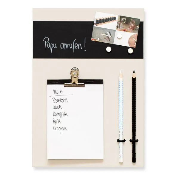 klotzaufklotz klotzaufklotz Memoboard Mini Linoleum, Weiß, – Produktbild 1 von 4