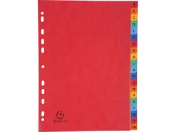 Exacompta 5 Exacompta Register, Colorspan-Karton, 20 Taben A-Z, 225 g/m², DIN A4, sortiert – Produktbild 1 von 1