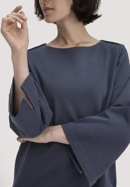 hessnatur hessnatur Jersey Kleid Mini Regular aus Bio-Baumwolle, Marine, – Produktbild 2 von 4
