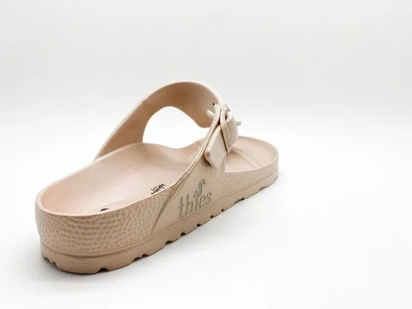thies Vegane Ecofoam Zehentrenner Sandale von thies ® aus recyceltem EVA, Bronze, – Produktbild 3 von 4