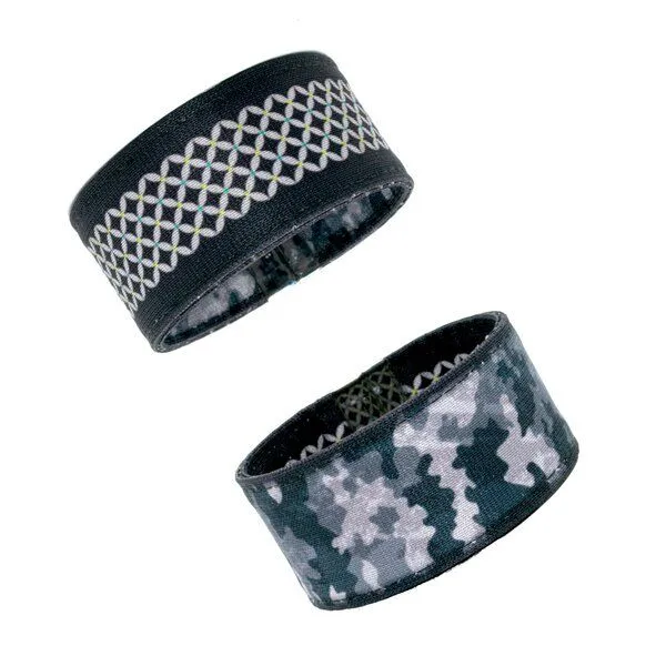 Seegarn Seegarn Wende-Armband 3cm, Grafisch (schwarz) / camouflage (grau), – Produktbild 1 von 1