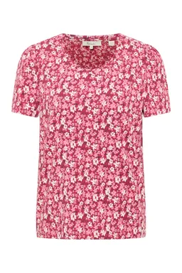 Tranquillo Jerseyshirt Laraa aus Bio-Baumwolle - red wildflowers / L – Produktbild 1 von 1