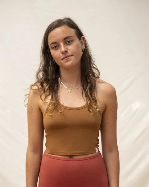 MATONA Matona Crop Top für Frauen aus Bio-Baumwolle / Basic Crop Top, Braun, – Produktbild 1 von 2