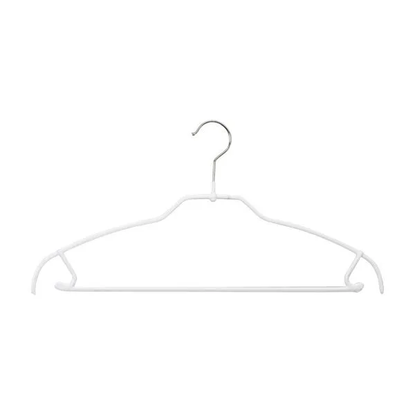 MAWA MAWA Leichtbügel Silhouette mit Rockhaken aus Metall - Set aus 10 Bügeln, Silber, – Produktbild 1 von 2