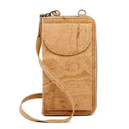 Kork-Deko Kork-Deko Kork Handytasche + Geldbeutel | beige oder weiß | 2 in 1 Tasche – Produktbild 1 von 1