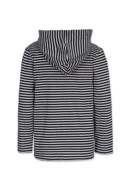 Band of Rascals Band of Rascals Striped Hooded Longsleeve, Black-grey, – Produktbild 2 von 4