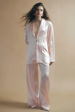 IVA RYCH IVA RYCH Bluse aus Seide in Pyjama-Stil I Deadstock – Produktbild 1 von 1