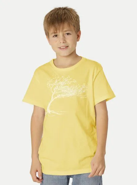 Peaces.bio - handbedruckte Biomode Peaces.bio - handbedruckte Biomode Bio-Kinder T-Shirt Windy Tree, Hellgelb, – Produktbild 2 von 2