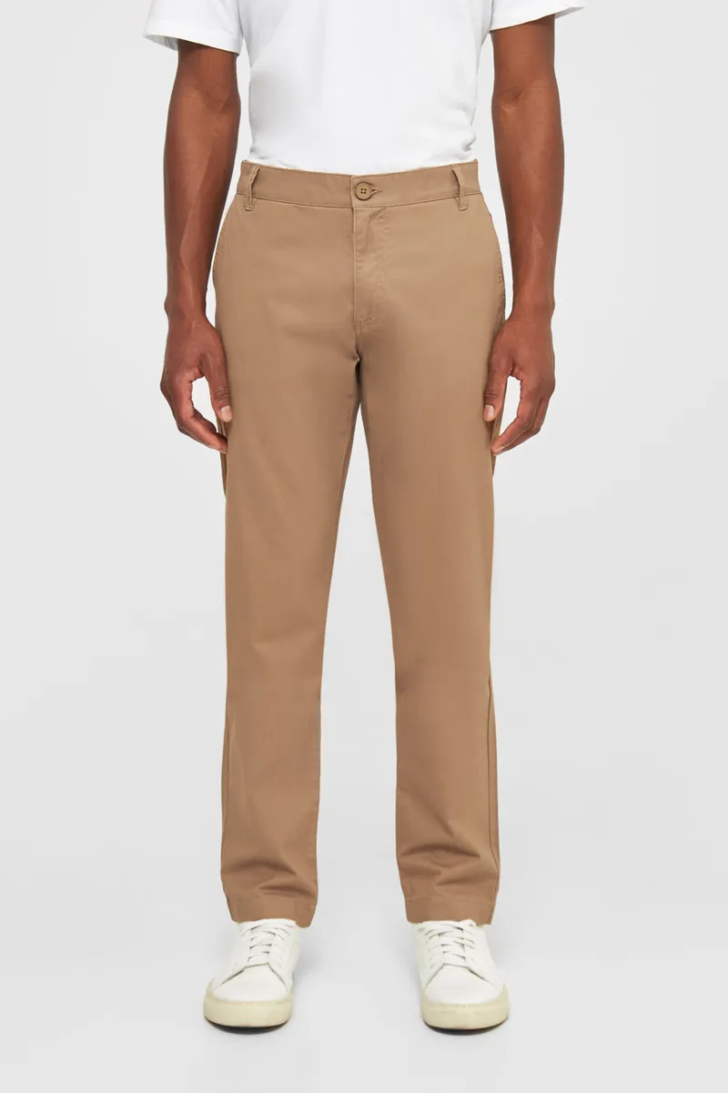 KnowledgeCotton Apparel KnowledgeCotton Apparel Herren vegan Chino-Hose Luca Slim Twill Tuffet Beige, Beige, – Produktbild 2 von 2