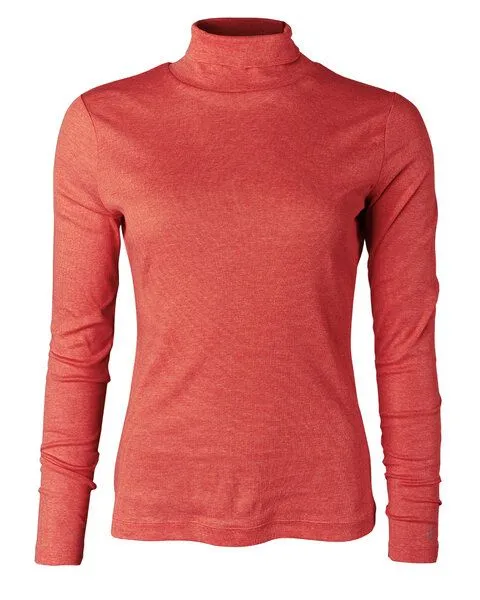 Alma & Lovis Alma & Lovis Rollkragenshirt aus Bio-Baumwoll-Jersey | Melange Rolli, Orange, – Produktbild 2 von 2