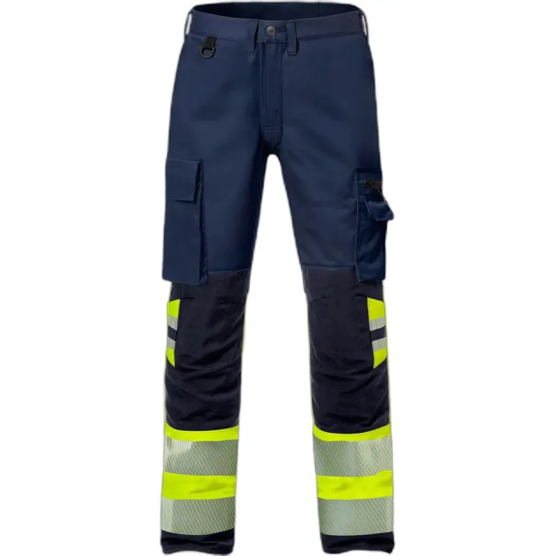 Fristads Hochsichtbare Arbeitshose Klasse 1 Fristads 2705 PLU, Blau, – Produktbild 2 von 2