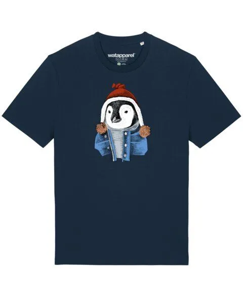 watapparel watapparel T-Shirt Unisex Pinguin, French navy, – Produktbild 1 von 3
