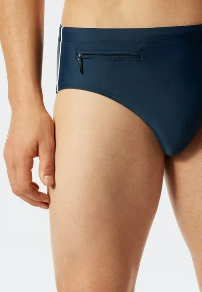 Schiesser Schiesser Badehose mit Reißverschluss-Tasche | recycelt, Admiral, – Produktbild 3 von 4