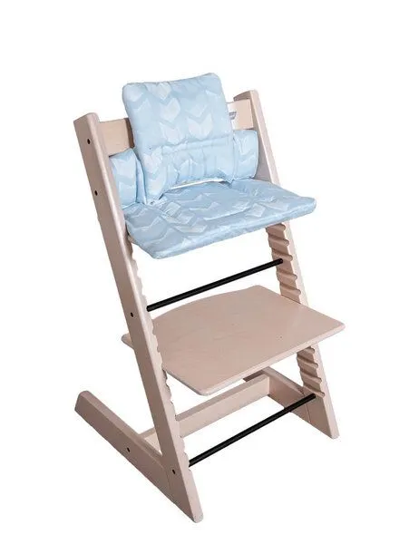 Hoppediz Hoppediz Kinderstuhlpolster - Hochstuhl Sitzkissen Set für Stokke Tripp Trapp, Amsterdam aqua, – Produktbild 4 von 4