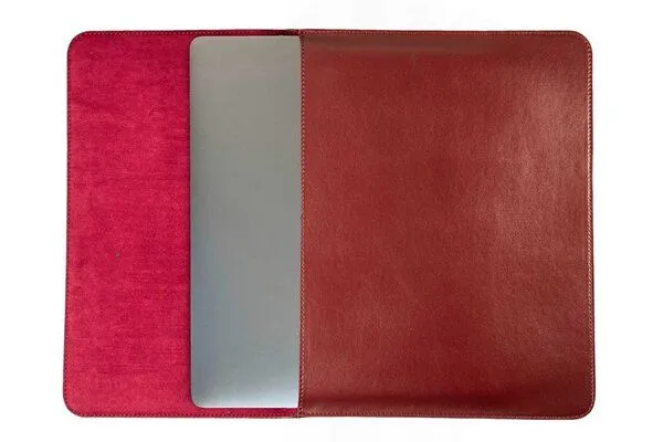 GREVIRO GREVIRO Tablet Tasche aus Kaktusleder (vegan) - für iPad Pro / iPad Air / Surface / Galaxy Tab, Bordeaux, – Produktbild 3 von 4