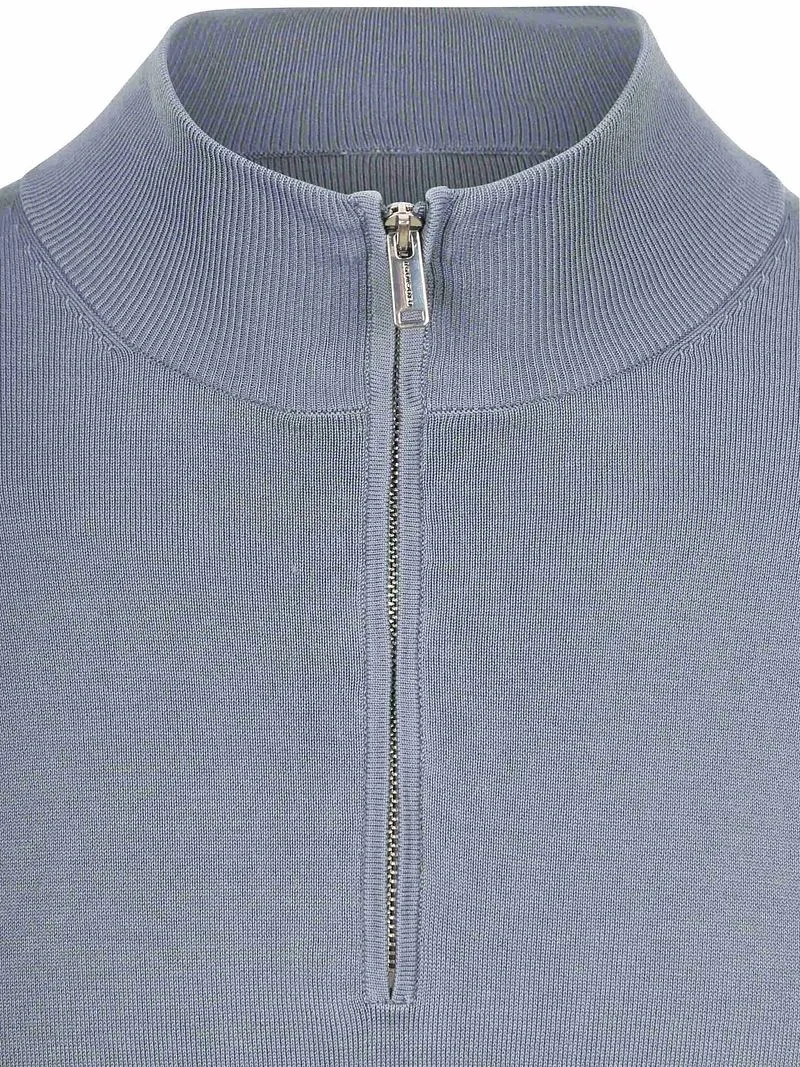 Profuomo Profuomo Half Zip Pullover Luxury Basic Blau - Größe XL, Hellblau, – Produktbild 5 von 5