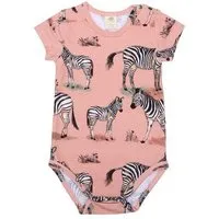 Walkiddy Baby Kurzarmbody GOTS zertifiziert Bio-Baumwolle Rosa Zebra-Print – Walkiddy – Produktbild 1 von 1
