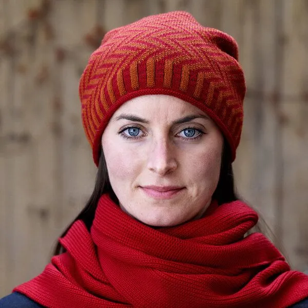 vincente vincente Beany mit Fischgrätmuster, Rot/rost, – Produktbild 2 von 2