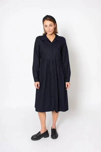 Zerum Zerum Ecovero Langarmkleid Modell: Alisca, Navy, – Produktbild 3 von 5